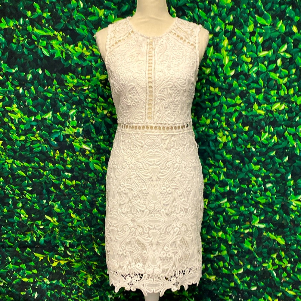 Lulus Lace Partially Lined Dress Size Small